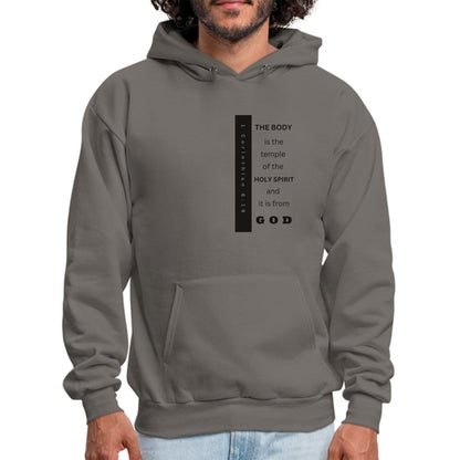 Mens Graphic Hoodie, the Body is the Temple of the Holy Spirit