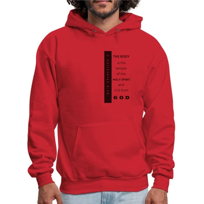 Mens Graphic Hoodie, the Body is the Temple of the Holy Spirit