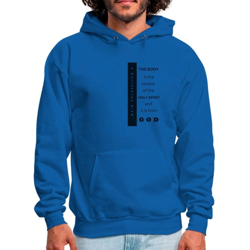 Mens Graphic Hoodie, the Body is the Temple of the Holy Spirit