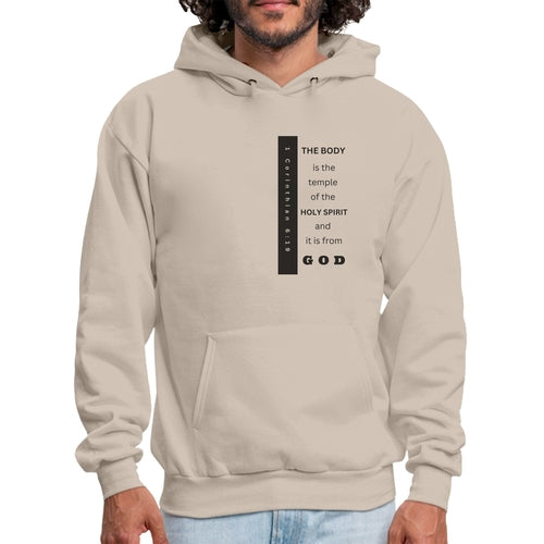 Mens Graphic Hoodie, the Body is the Temple of the Holy Spirit