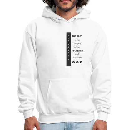 Mens Graphic Hoodie, the Body is the Temple of the Holy Spirit