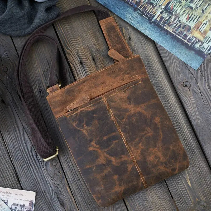 Natural Grain Leather Handbag