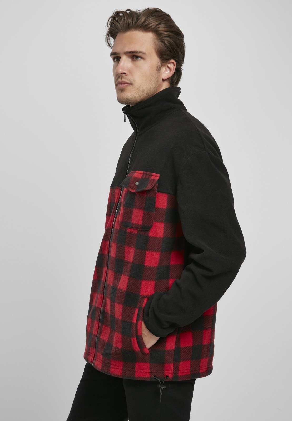 Patterned Polar Fleece Track Jacket