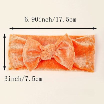 Soft Baby Hairband with Solid Color Bow