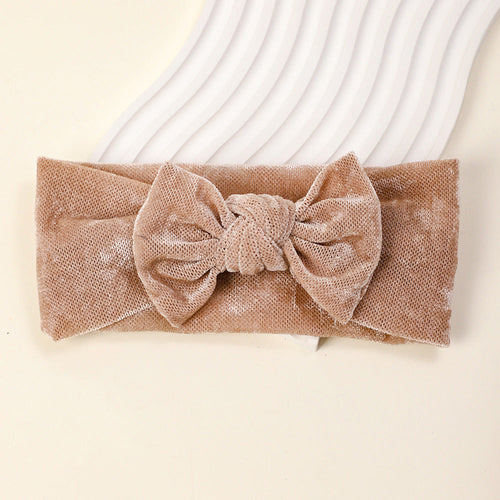 Soft Baby Hairband with Solid Color Bow