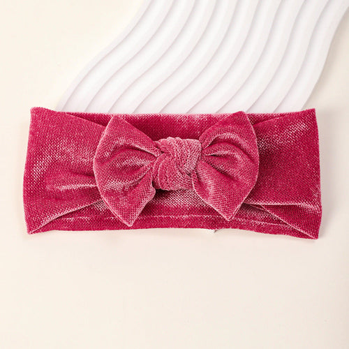 Soft Baby Hairband with Solid Color Bow