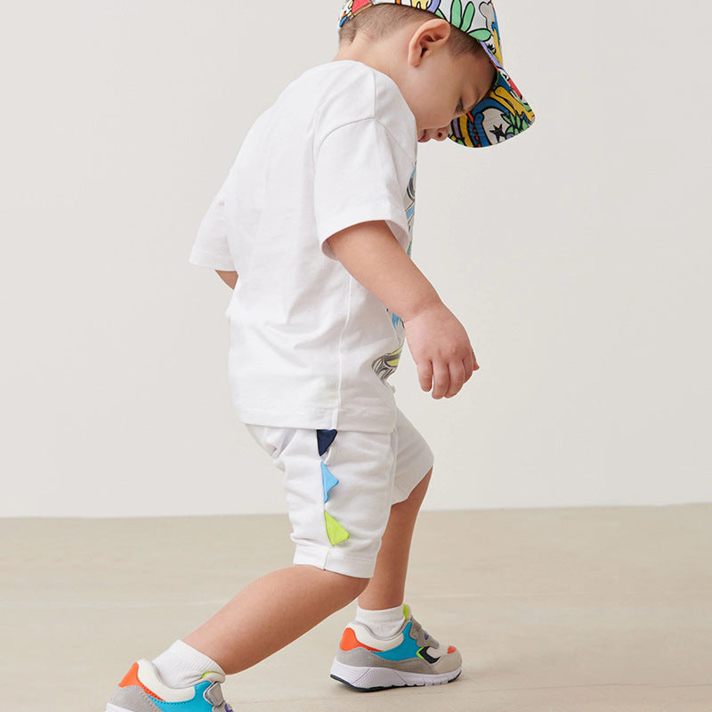 Baby Boy Dinosaur Pattern Short Sleeve T-Shirt Clothing Sets