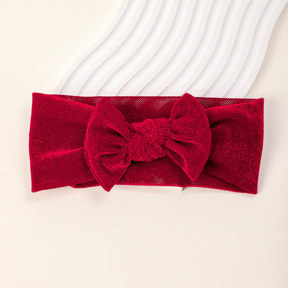 Soft Baby Hairband with Solid Color Bow