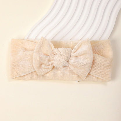 Soft Baby Hairband with Solid Color Bow