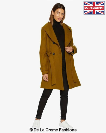 Slim Fit Shawl Hooded Coat (1325)