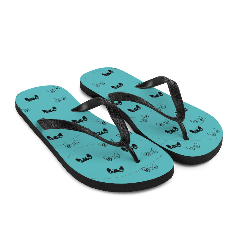 Gamer Blue Flip-Flops