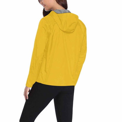 Freesia Yellow Hooded Windbreaker Jacket - Men / Women