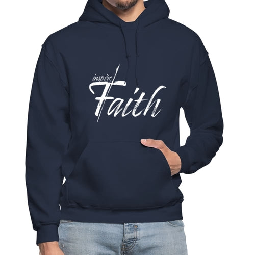 Mens Hoodie - Pullover Hooded Sweatshirt - Graphic/inspire Faith