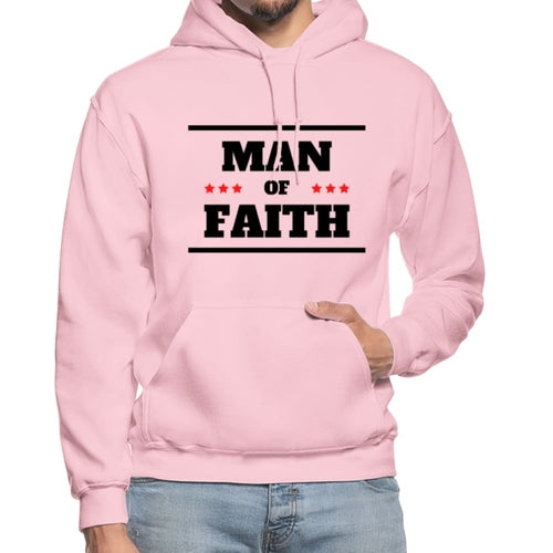 Mens Hoodie - Pullover Hooded Sweatshirt - Graphic/man of Faith