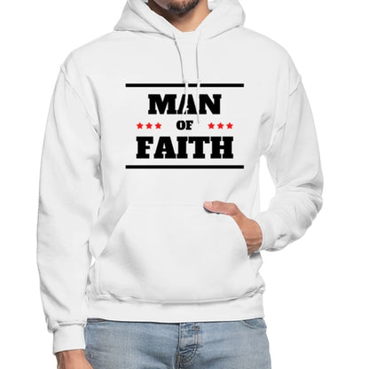 Mens Hoodie - Pullover Hooded Sweatshirt - Graphic/man of Faith