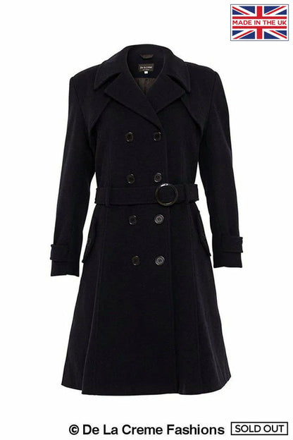 Wool Blend Double Breasted Coat (1201)